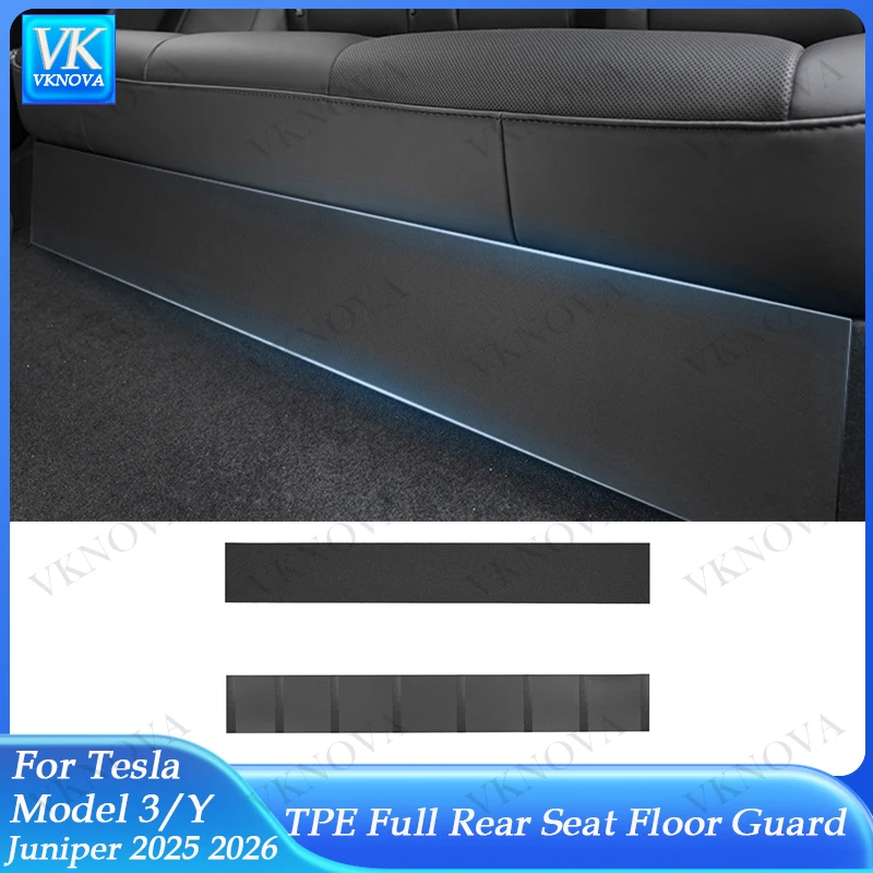 Rear Seat Lower Protective Mat For Tesla Model Y Juniper Model 3 Highland TPE Under Seat Anti-kick Pad Car Interior Accessories