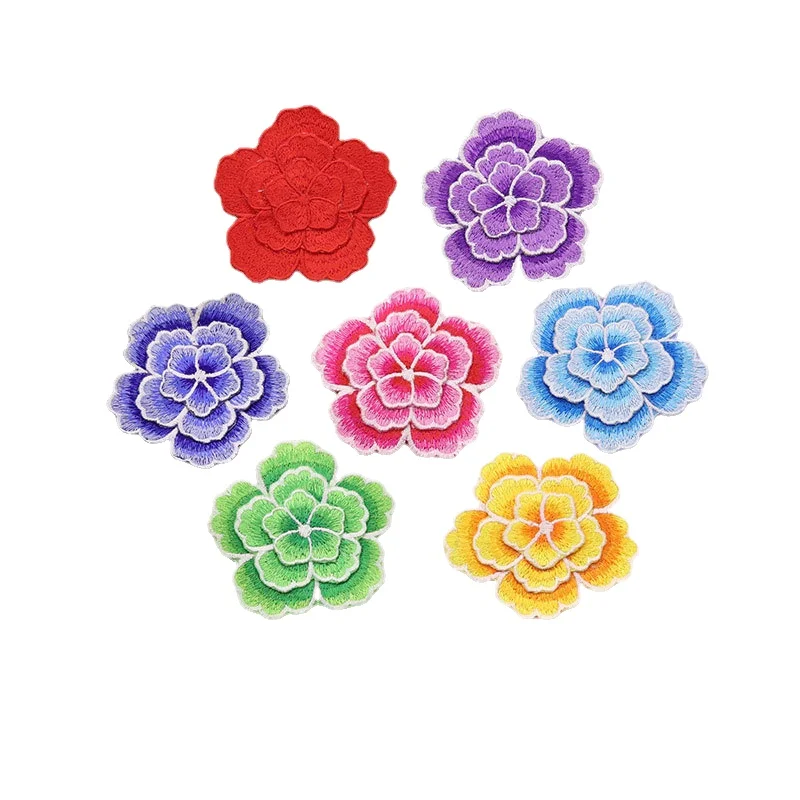 30pcs/Lot Luxury Embroidery Patch 3d Plum Flower Opera Stage Costume Performance Dress Craft  Accessories Applique