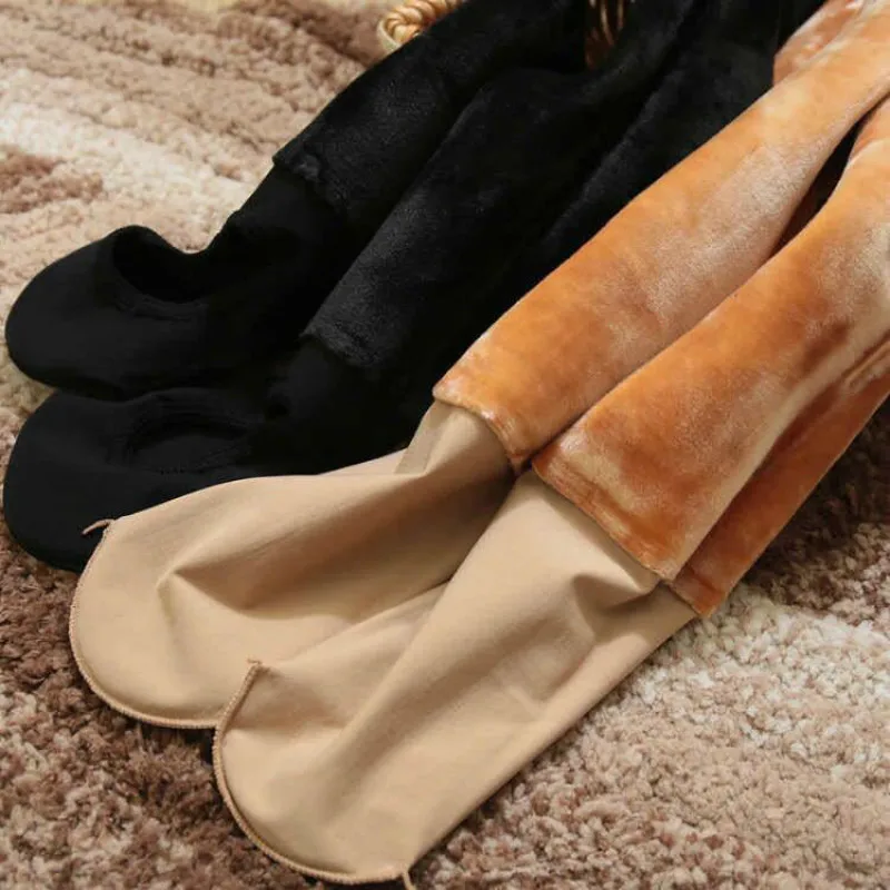 Thick Women Thickened Pantyhose Premium Extras Velvet Winter Plush Leggings Solid Color Black Complexion Pants Warm Skin Tight