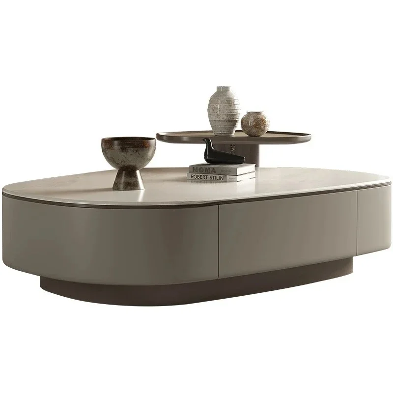 

Italian minimalist marble coffee table special-shaped living room home light luxury modern high-end coffee table