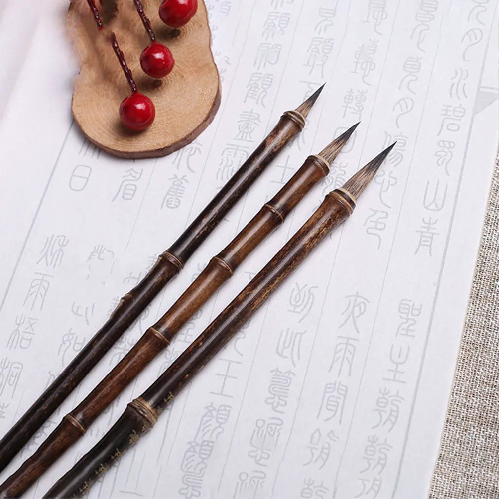 Sturdy Calligraphy Brush Chinese Writing Brush Traditional Painting Pen for Calligraphy Drawing Practicing School Art Stationery