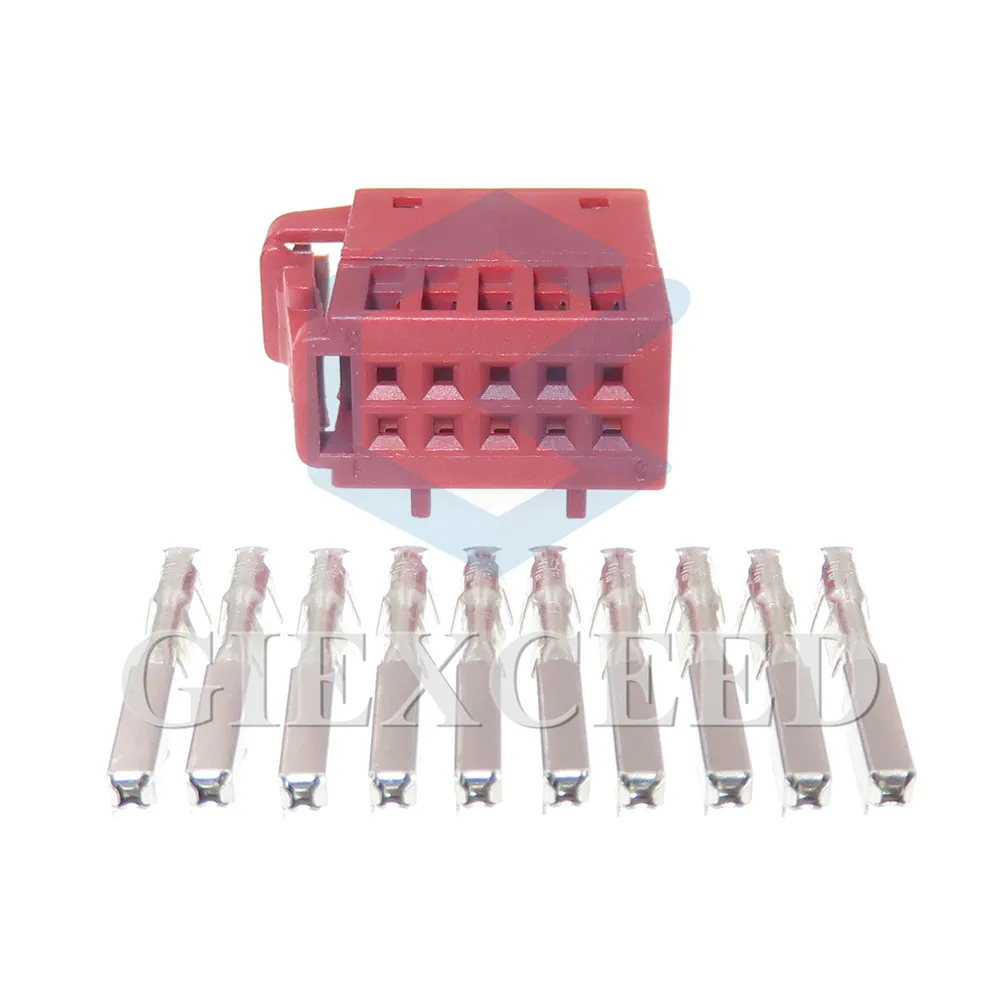 

2 Sets 10 Pin Automobile Electrical Connectors AC Assembly 6R0972930A 0-1670990-2 6R0 972 930A Car Wire Harness Socket