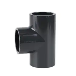 Free shipping Flowcolour 20mm-63mm UPVC Tee Connector Pipe Joint Garden Water Pipe Adapter PVC Aquarium Fittings
