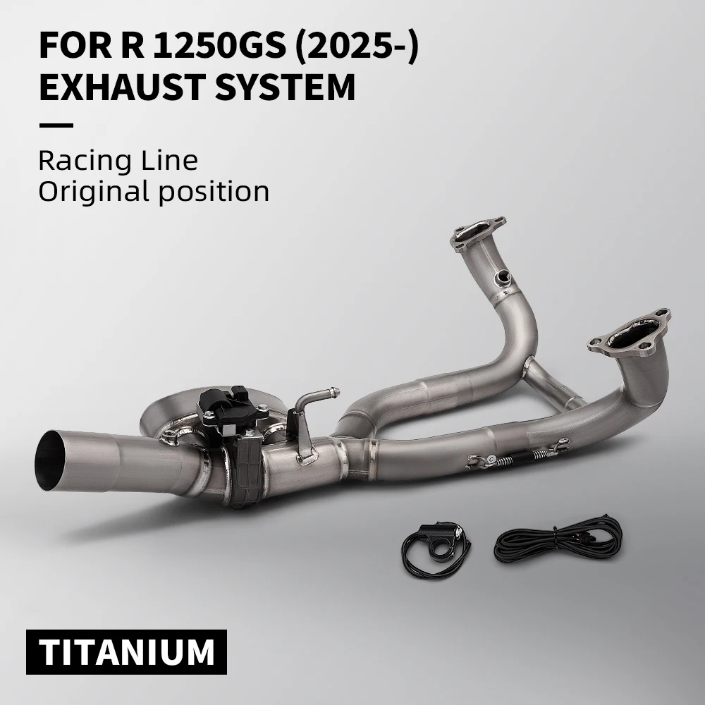 

Motorcycle Exhaust Front Pipe For R1250GS R1250 GS Adventure Titanium 60mm Header Pipe With Electric Controlled Valve