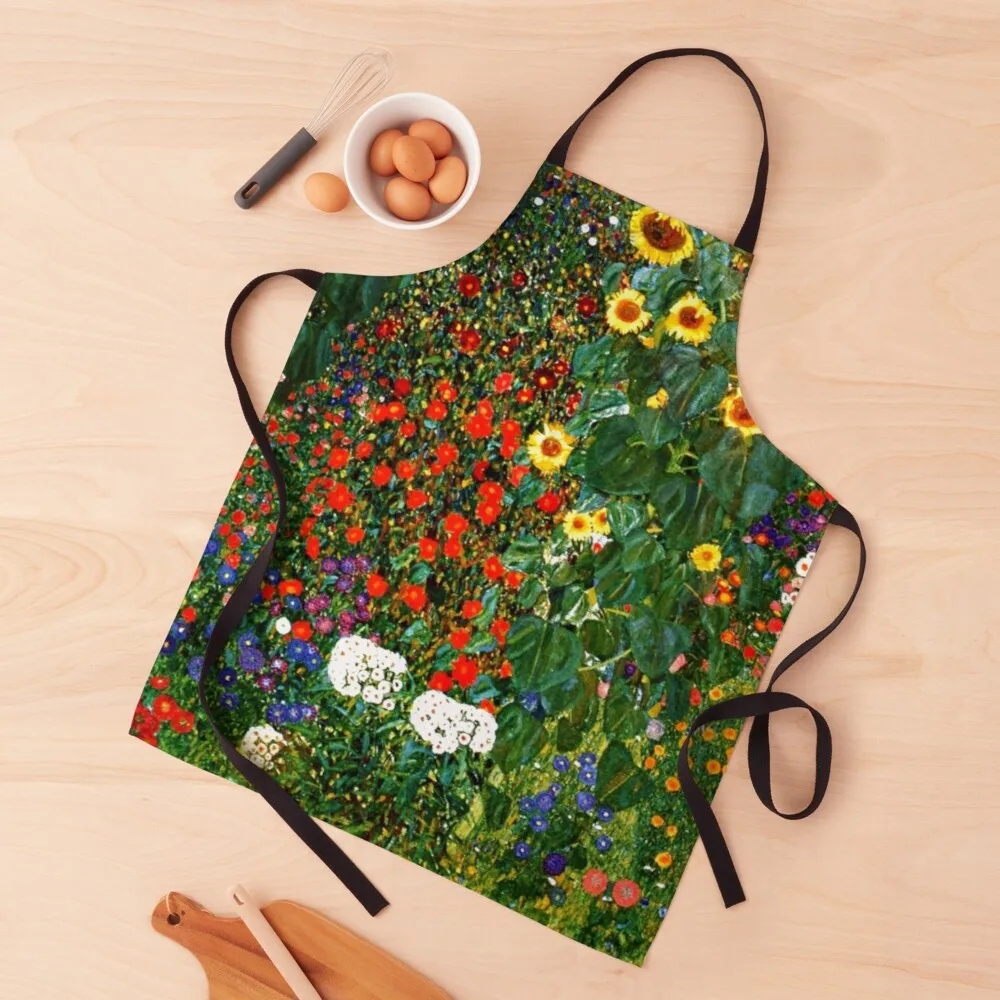 

Klimt - Farm Garden with Sunflowers Apron waterproof apron for woman