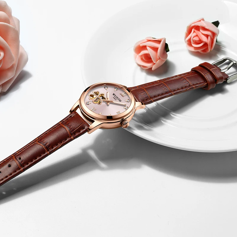 New Mechanical Ladies Milan With Korean Version Of Heart Hollow Diamond Female Mechanical Watch