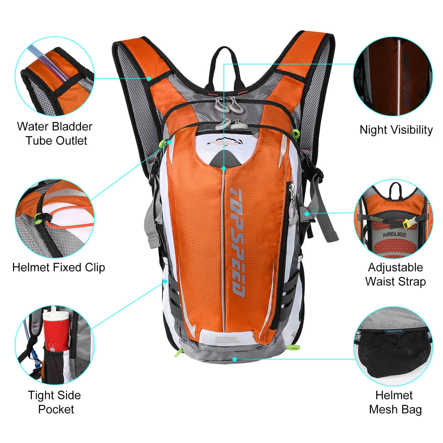 WEST BIKING Cycling Backpacks 18L Outdoor Rucksacks Camping Hiking Trekking Bag  Adjustable Multifunctional Pack Travel Supplies