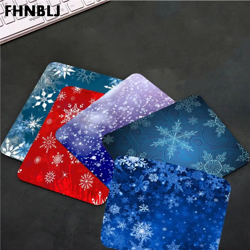 

christmas snowflakes Mousepad Custom Skin Thickened Mouse Keyboard Table Mat Office Supplies Room Decor for Teen Girls Bedroom