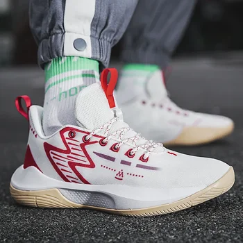 고품질 농구화 브랜드 디자인 스포츠 트레이닝 신발, 야외 메쉬 스니커즈, 남성용 내마모성 미끄럼 방지 쿠션