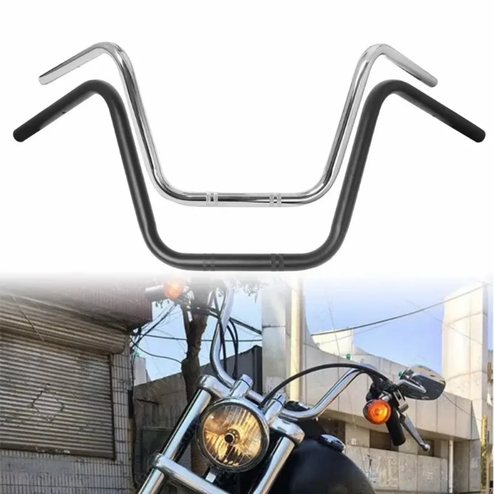 Motorcycle Modification Handle Universal Thickened Retro Handlebar 22/25MM Direction Handle Aluminum Customized Bent Rod Quality
