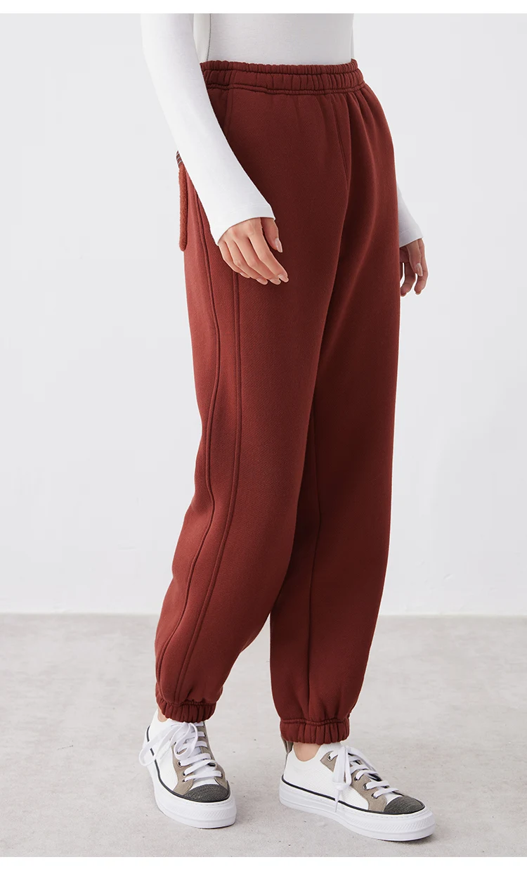 K2708W Hochwertige Luxus-Damenbekleidung, 66 % lange Stapel-Baumwolle, 25 % australische Wolle, Freizeithose, Damenhose – Detail 4