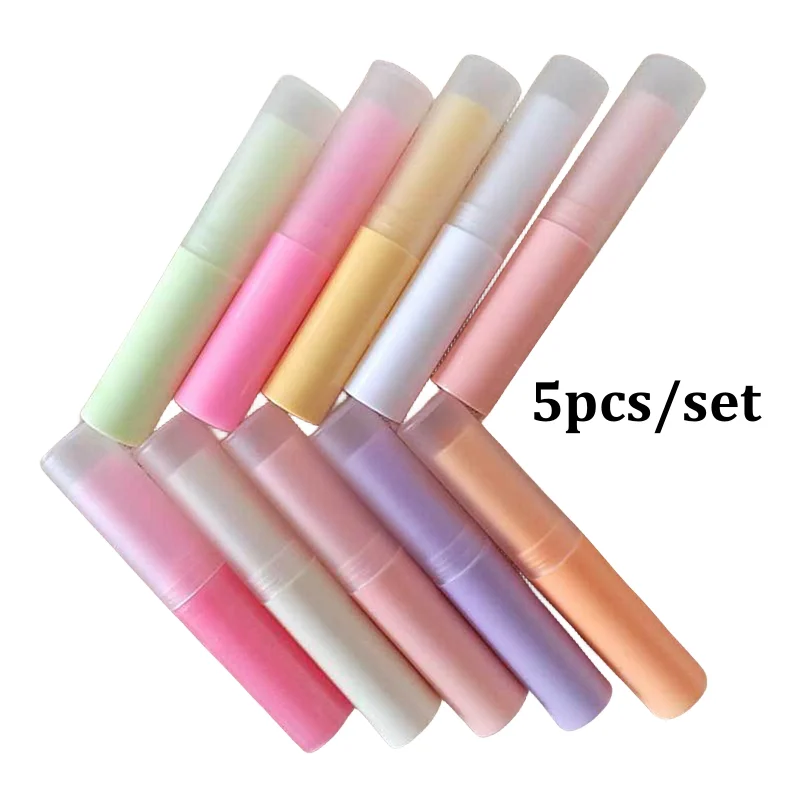 5 teile/los 3g nachfüllbare Lippenstift Tube Lippen balsam Behälter leere Kosmetik behälter Lotion Behälter klare Reise flasche