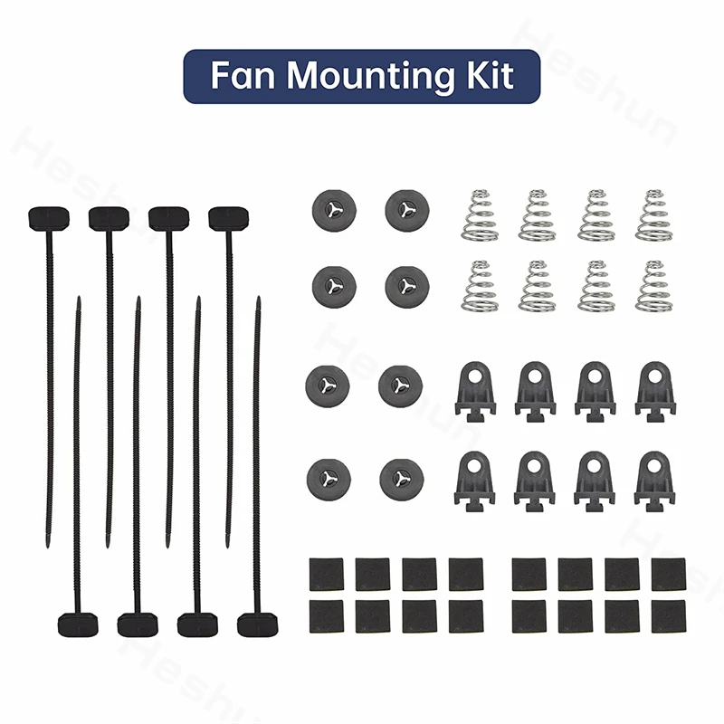 Ventilateur électrique universel mince et réversible, 10 pouces, 12V, 80W, système de refroidissement automatique avec kit de montage