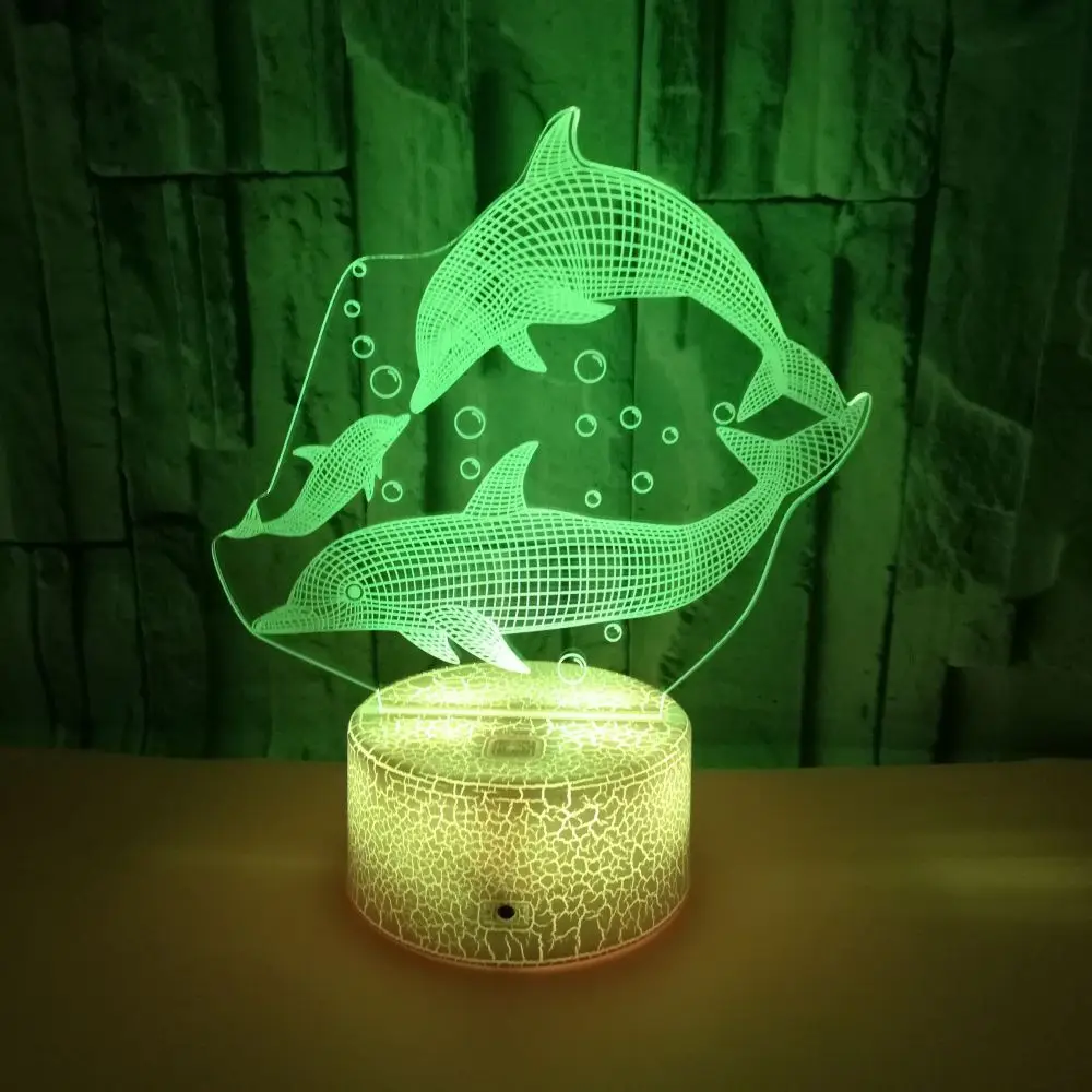 Nighdn-Veilleuse 3D DolDave pour Enfants, Lampe de Nuit Icide, Décoration de Chambre, Noël, Cadeau d'Anniversaire pour Enfants, Garçons et Bol