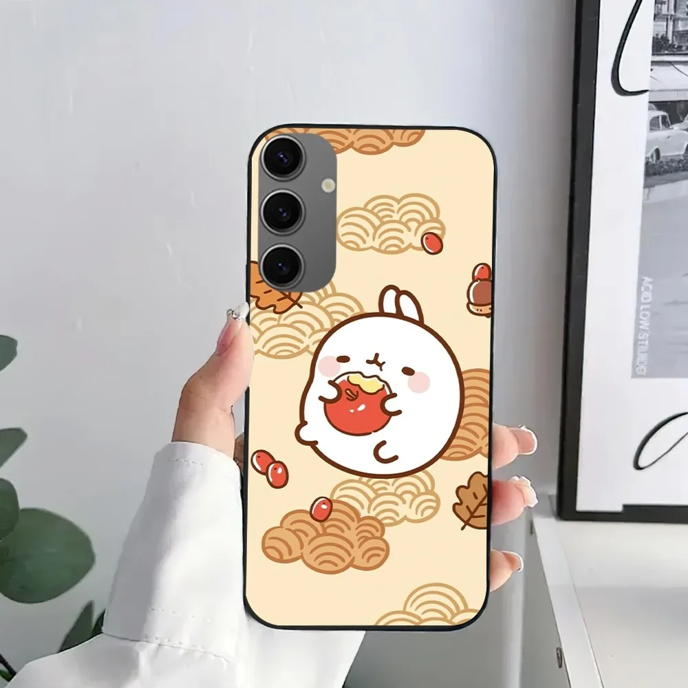 Cartoon M-Molang Phone Case For Samsung Galaxy S21 S22 S23 S30 Note 10 20 Plus Lite FE ULTRA Shell