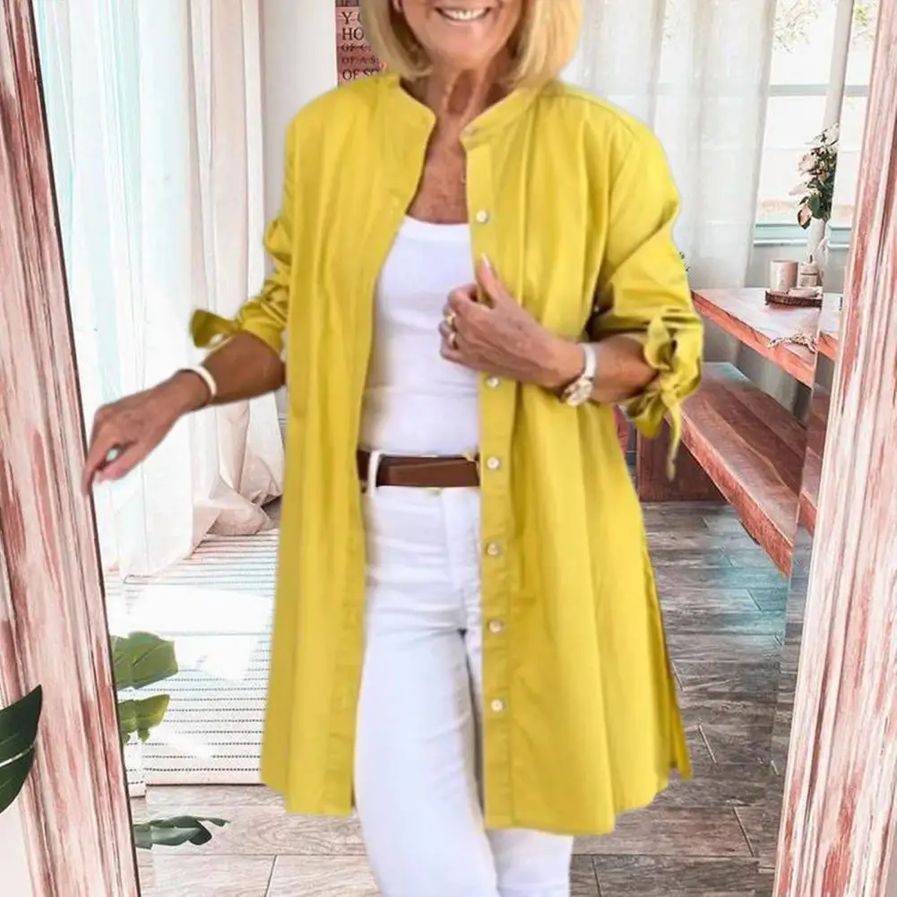 

Дышащая рубашка из полиэстера, элегантная женская рубашка с длинным рукавом, коллекция универсальной рабочей одежды, Стильные топы для отпуска