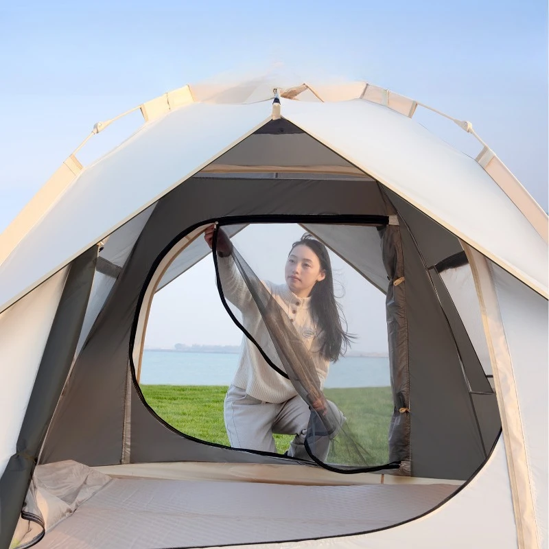 

Tent Outdoor Folding Portable Camping Rainproof Full Automatic Quick Open Thickened Vinyl Beach