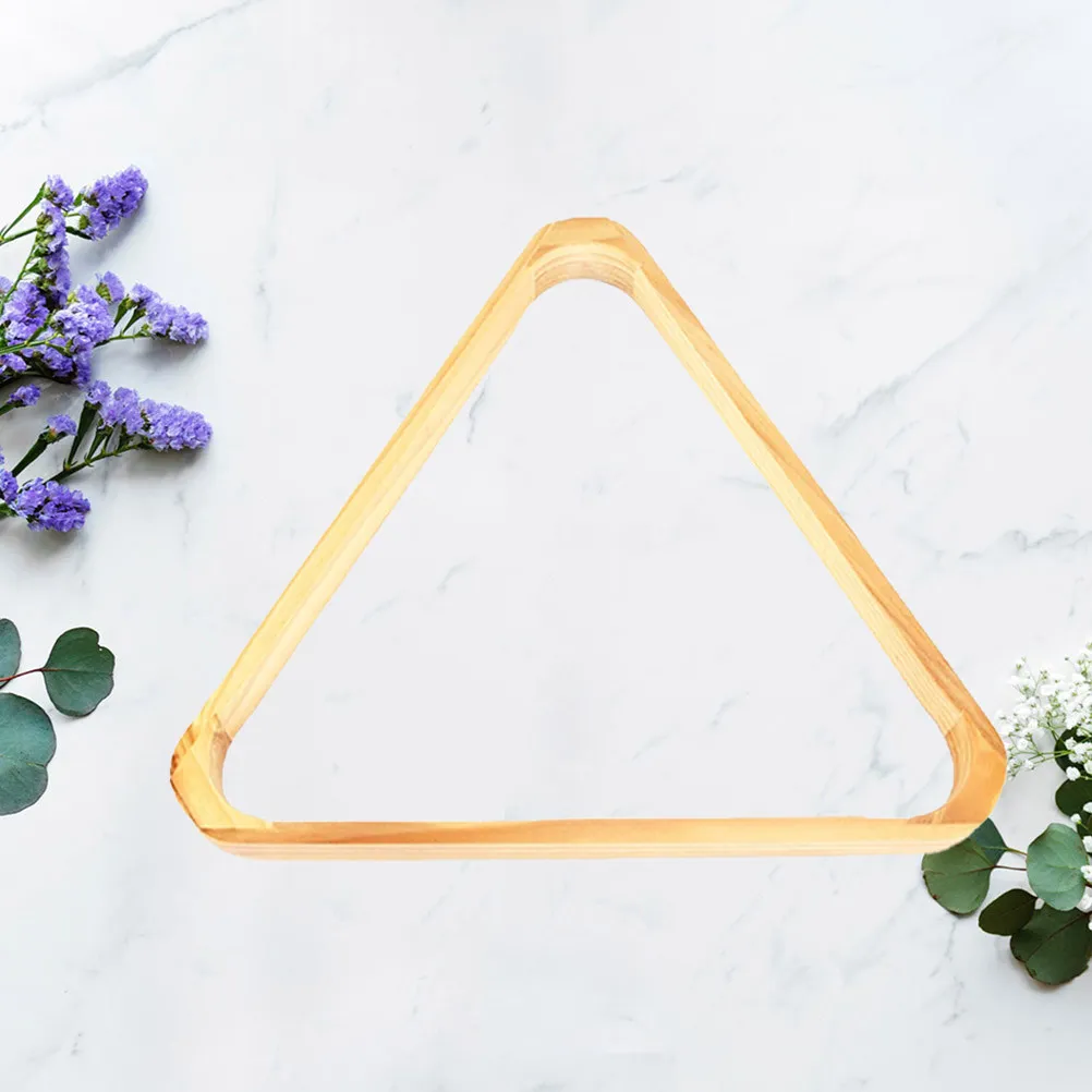 

Solid Color Wooden Triangle Snooker Rack Waterproof Sturdy Fine Finishing Surface Billiard Balls Organizer Game Room Decor