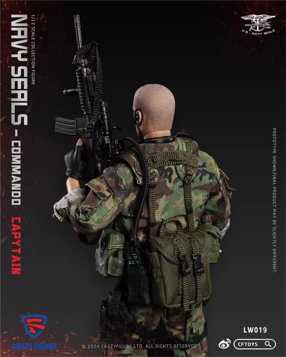 CFTOYS Crazy Figure LW019 US. Special Mission Soldier Captain Jason Komplettset bewegliche Actionfigur ca. 6" Geschenk für Fans 1/12