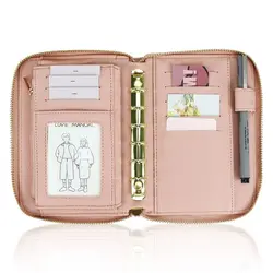 High Quality A7 Pink Black Cash Budget Envelope Wallet System Envelopes Binder Note For Budgeting And Saving Money Only Cover