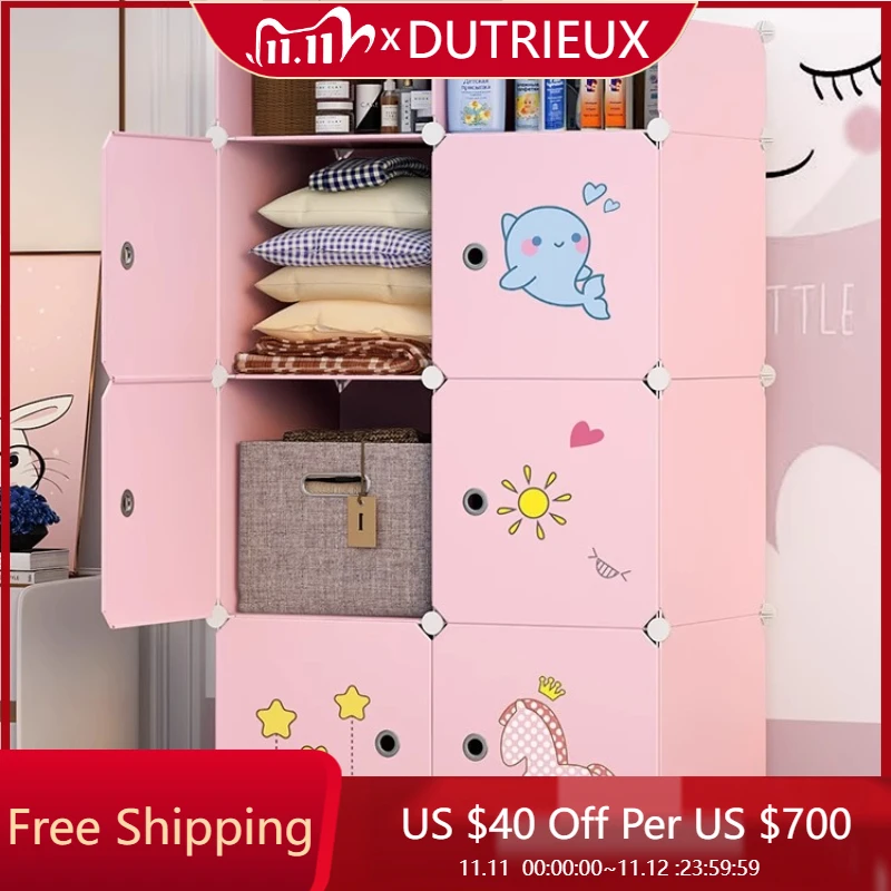 

Partitions Cheap Wardrobe Storage Organizer Put Together Quality Plastic Wardrobe Clothes Modern Cabinet Guarda Roupa Furniture