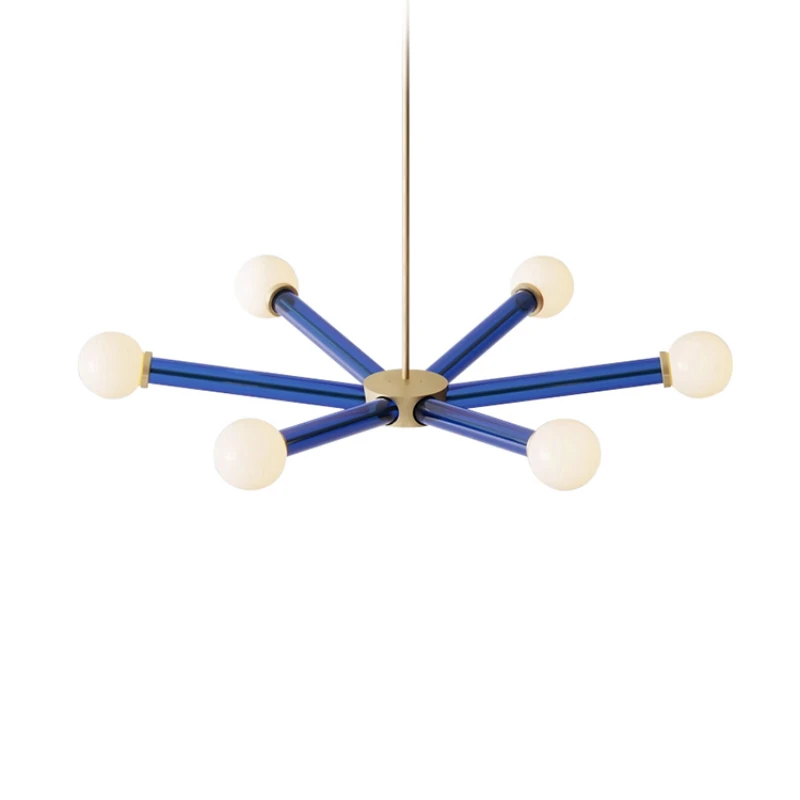 Cream Style Blue Living Room Pendant Light Modern Minimalist Creative Restaurant Childrens Room Bedroom Exhibition Hall Light