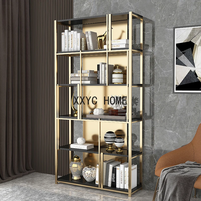 

Metal Display Bookcase Storage Corner Magazine Modern Wall Book Shelf Cube Minimalist Industrial Rak Buku Home Furniture XY50BC