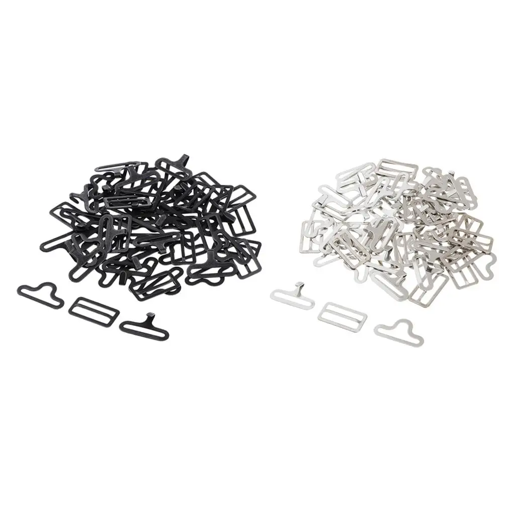 40 Sets Adjustable Bow Tie Hardware Clips Hook Fastener for Strap