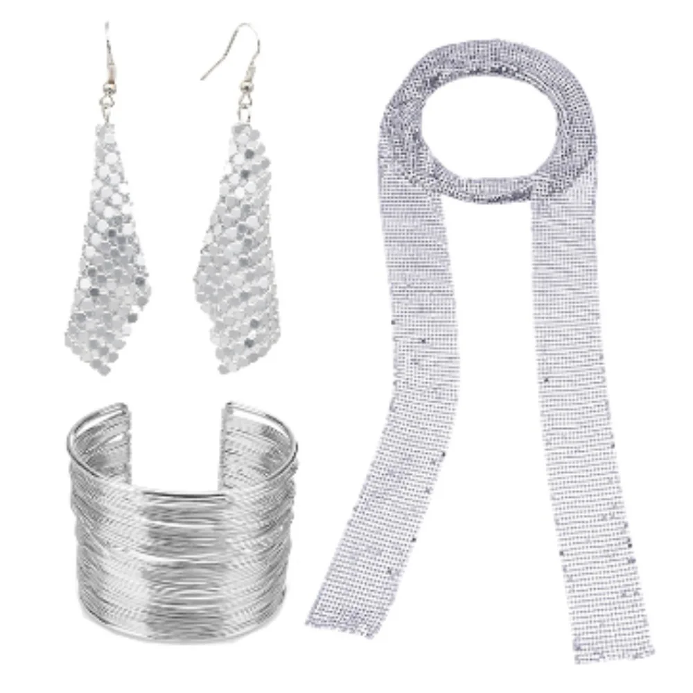 

Age Dress Accessories Wire Bracelets Metal Studs Neckwear Necklaces Earrings Necklaces Bracelets Set of 3
