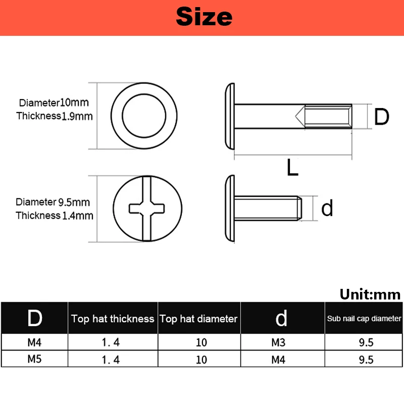 M4 M5 304 Stainless Steel Flat Head Rivet Book To Lock Screw Album Butt Screw Nut Recipe Cross Ledger Child Mother Nail 2~10Pcs