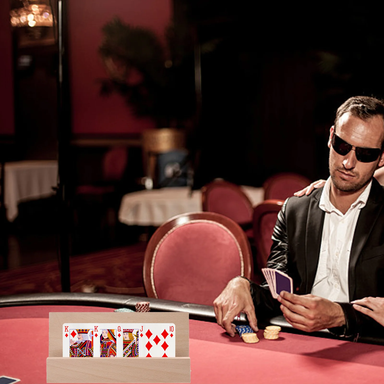 1Pcs Wooden Calendar Holder Creative Craft Decor Card Displaying Accessory for Hotel House Wooden Cards Base