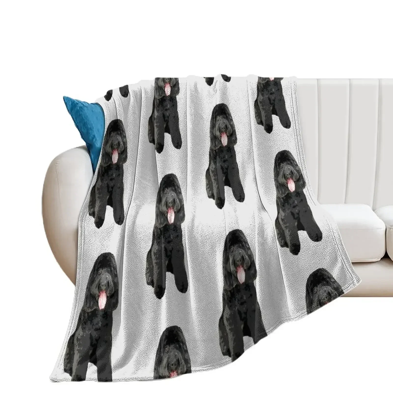 Cockapoo Cockerpoo Black Cutie Doodle Dog Throw Blanket Single For Decorative Sofa Blankets