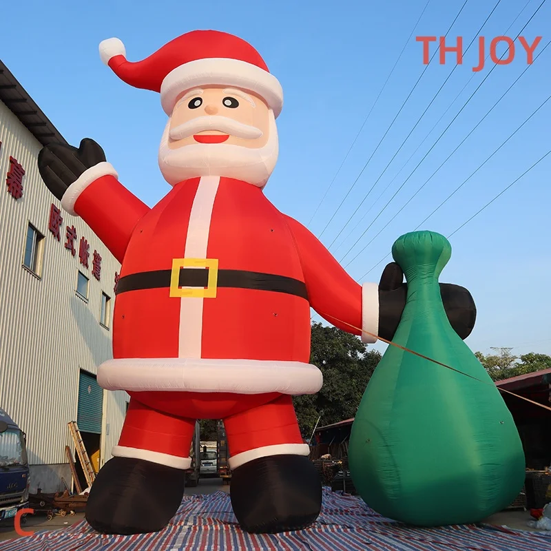 fast air ship to door,20ft 6m tall Inflatable Santa Claus, Christmas Garden Decorative Giant Inflatable Cartoon Christmas Father