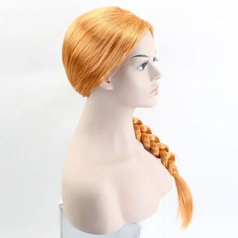 Parrucca cosplay Anime Princess Fiona donne adulte intrecciate gialle capelli lunghi costume parrucche sintetiche di Halloween accessori oggetti di scena