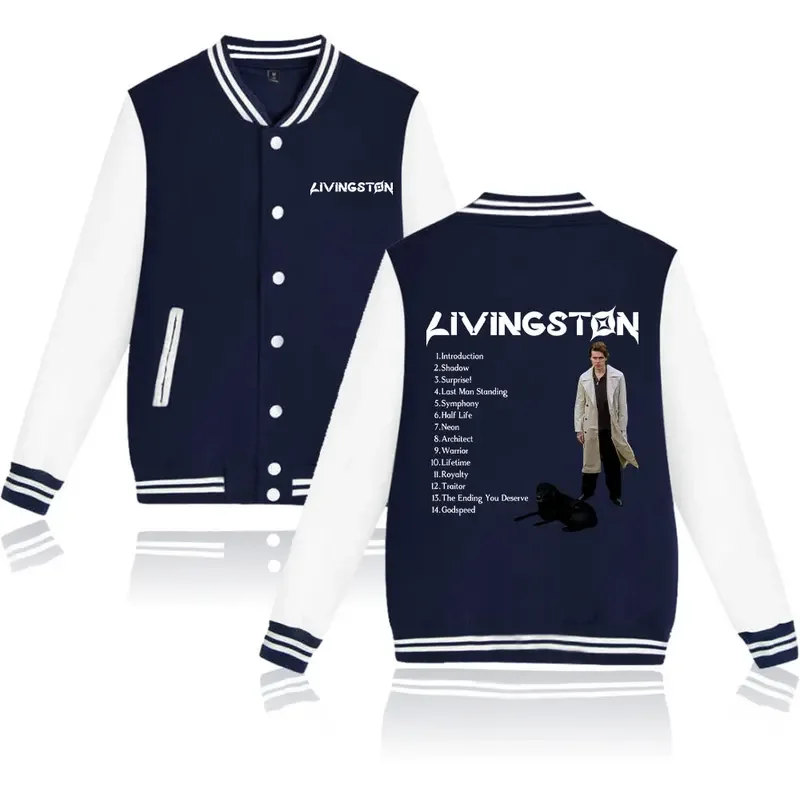 Livingston jacket a hometown odysey album 2024 women men vintage fashion long-sleeved jacket trend casual baseball uniform