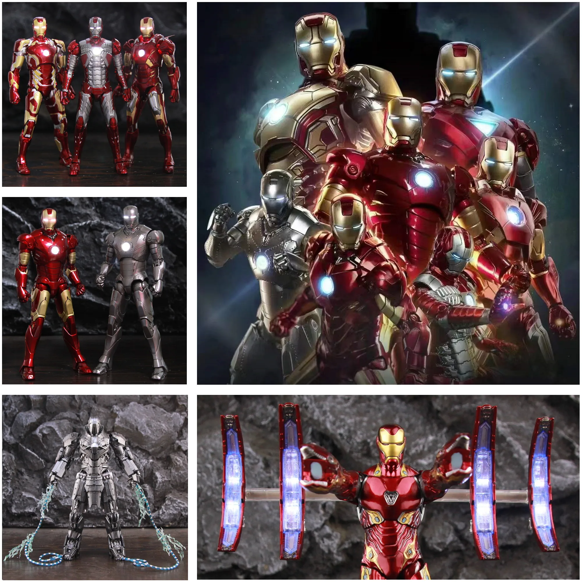 LED Light Iron Man MK1 MK2 MK3 MK4 MK5 MK6 MK7 MK43 MK50 Whiplash 7