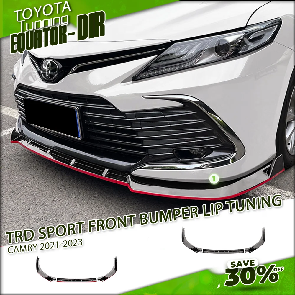 

TRD Sport Front Facelift For Toyota Camry L LE XLE 2021-2023 Body Kit Bumper Lip Spoiler Exterior Modification Auto Accessories