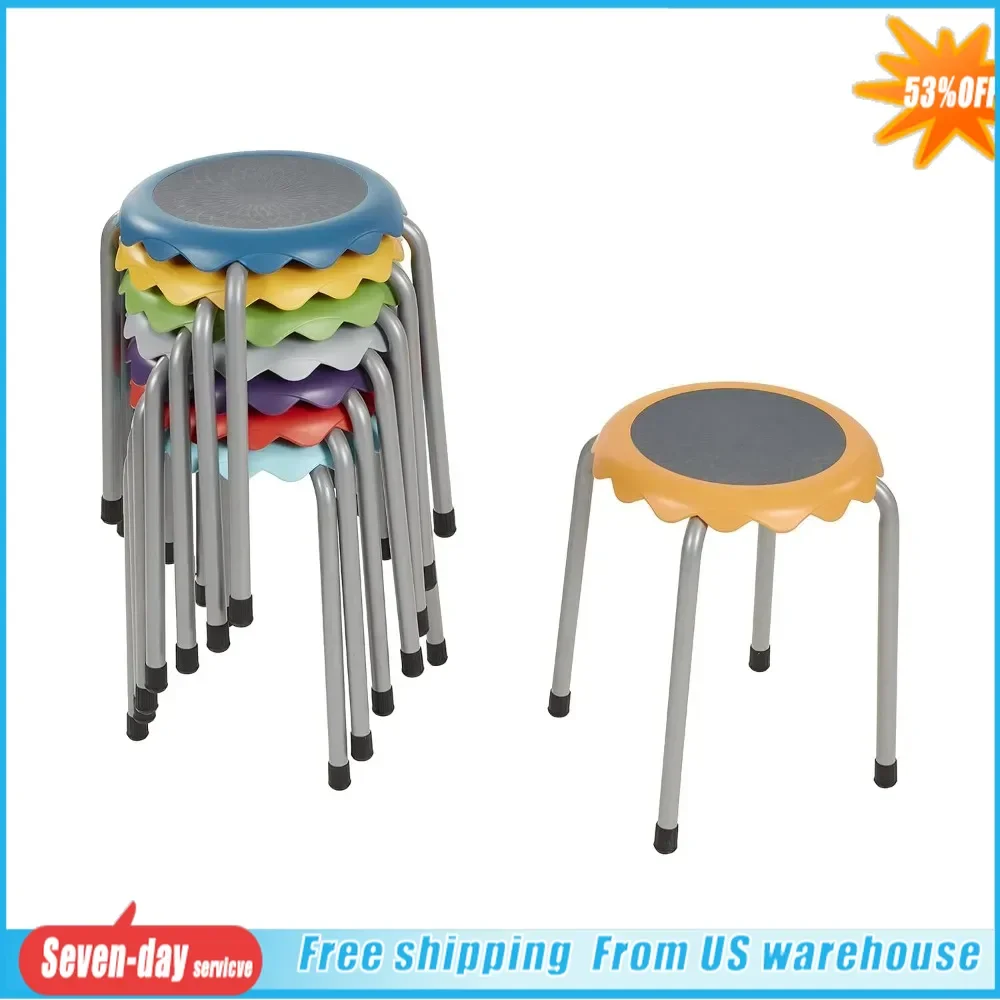 

Daisy Stackable Stool Set Flexible Seating Assorted 8-Piece, 15"D x 15"W x 17"H Our Recommended age6 years , School Chairs