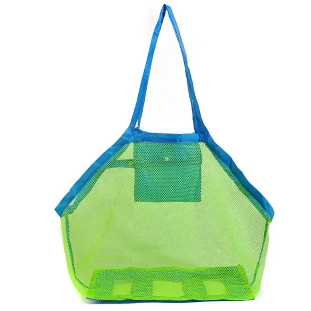 Bolsa de playa al aire libre para niños, bolsa de natación de malla plegable, cestas de juguetes de playa, bolsa de almacenamiento para niños, bolsas impermeables de natación al aire libre