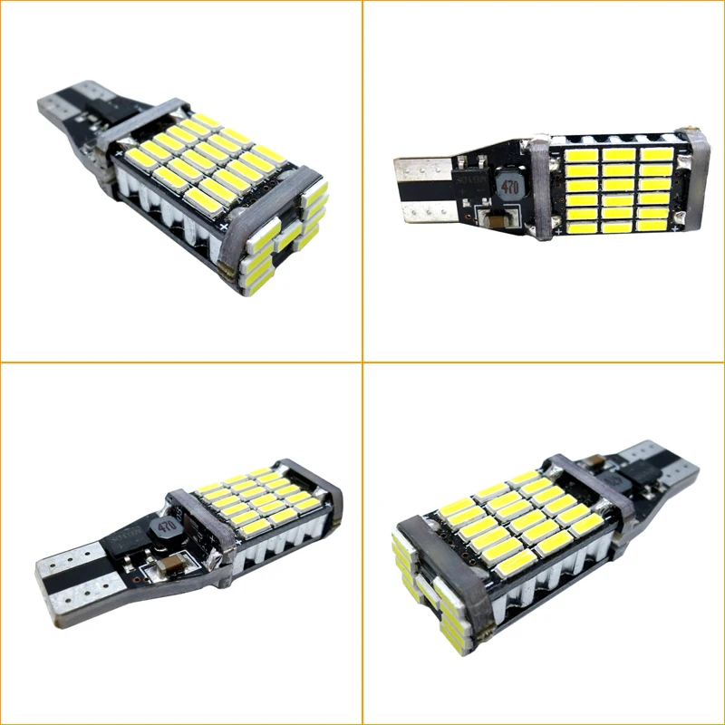 2 Stuks T15 Led W 16W Lampen 921 912 W 16W Led Lampen High Power 45Pcs 4014smd Led Backup Licht Auto Achteruitrijlamp Xenon Wit 12V