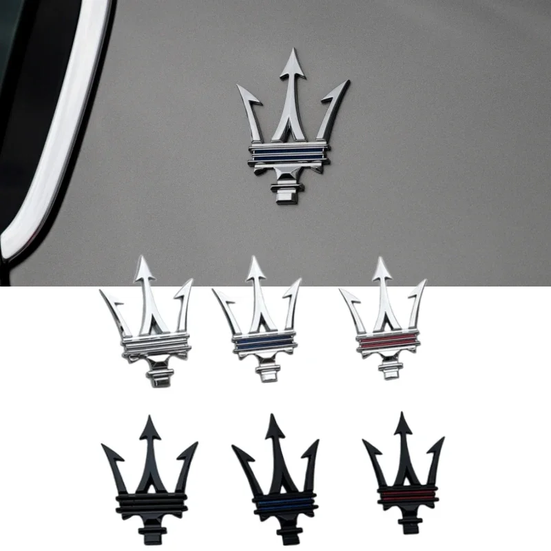 تصفيف السيارة درابزين الجانب ملصق الشارات نافذة شعار شارة خلفية لمازيراتي شعار ليفانتي كواتروبورتي جيبلي جران توريزمو GC GT