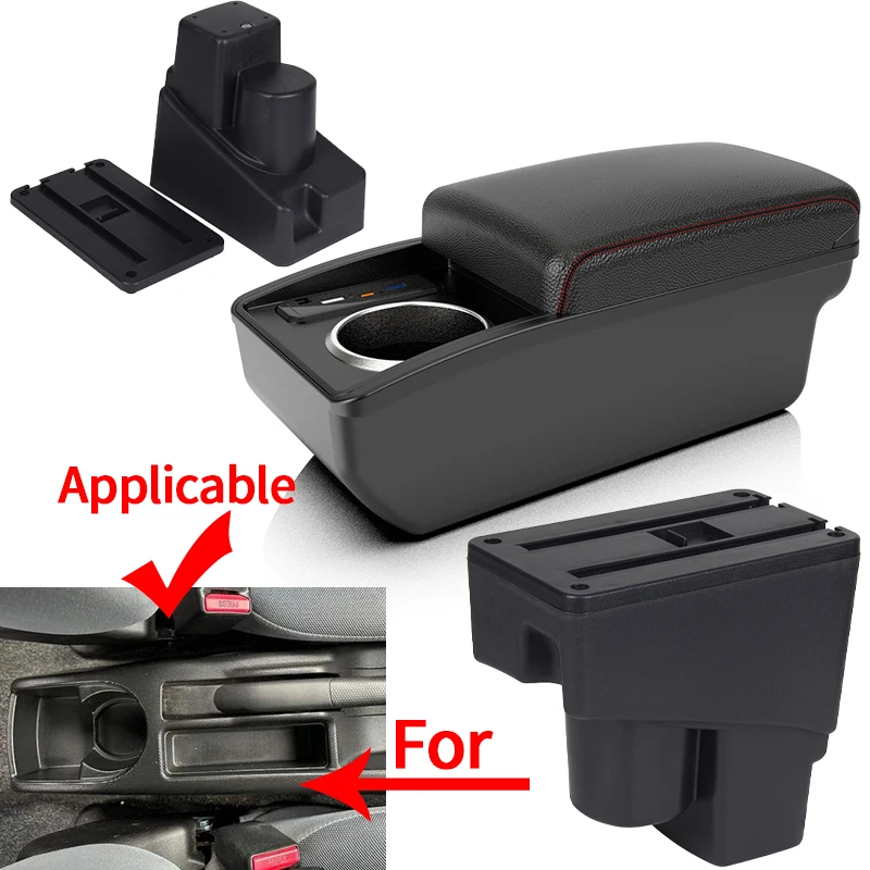 For Honda Fit Jazz Armrest Fit Jazz 1 Car Center Console Upgrade Modification Storage Box Auto Supplies 2003 2004 2005 2006 2007