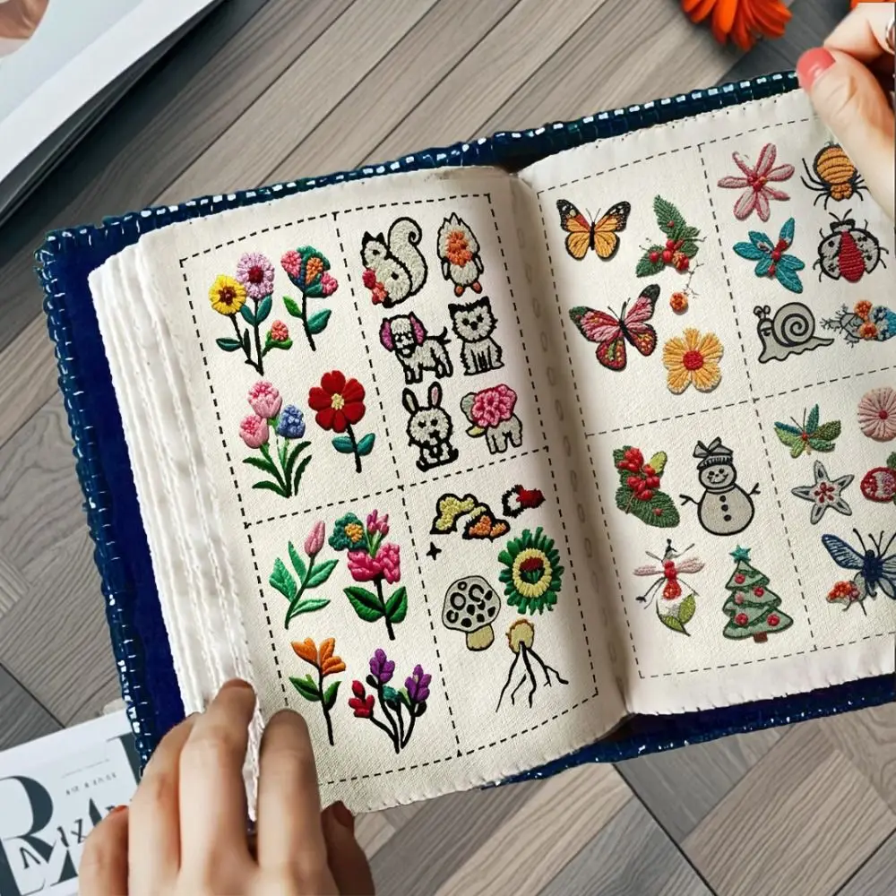 Creative DIY Stitch Book Handcrafted with Patterns Book Embroidery Sewing Kit Sewing Book Gifts