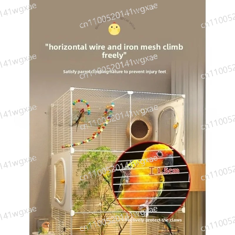 Luxury Splash-Proof Birdcage Ecological Villa Pet Bird House