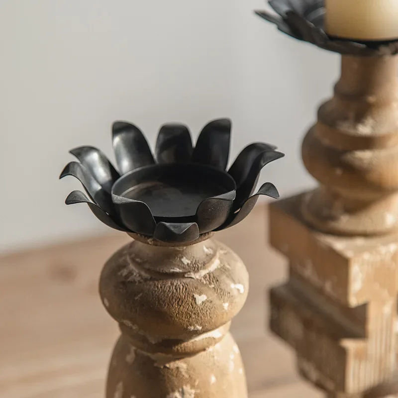Vintage gardening style candle holder ornament romantic candlelight dinner props household dining table candle holder wedding