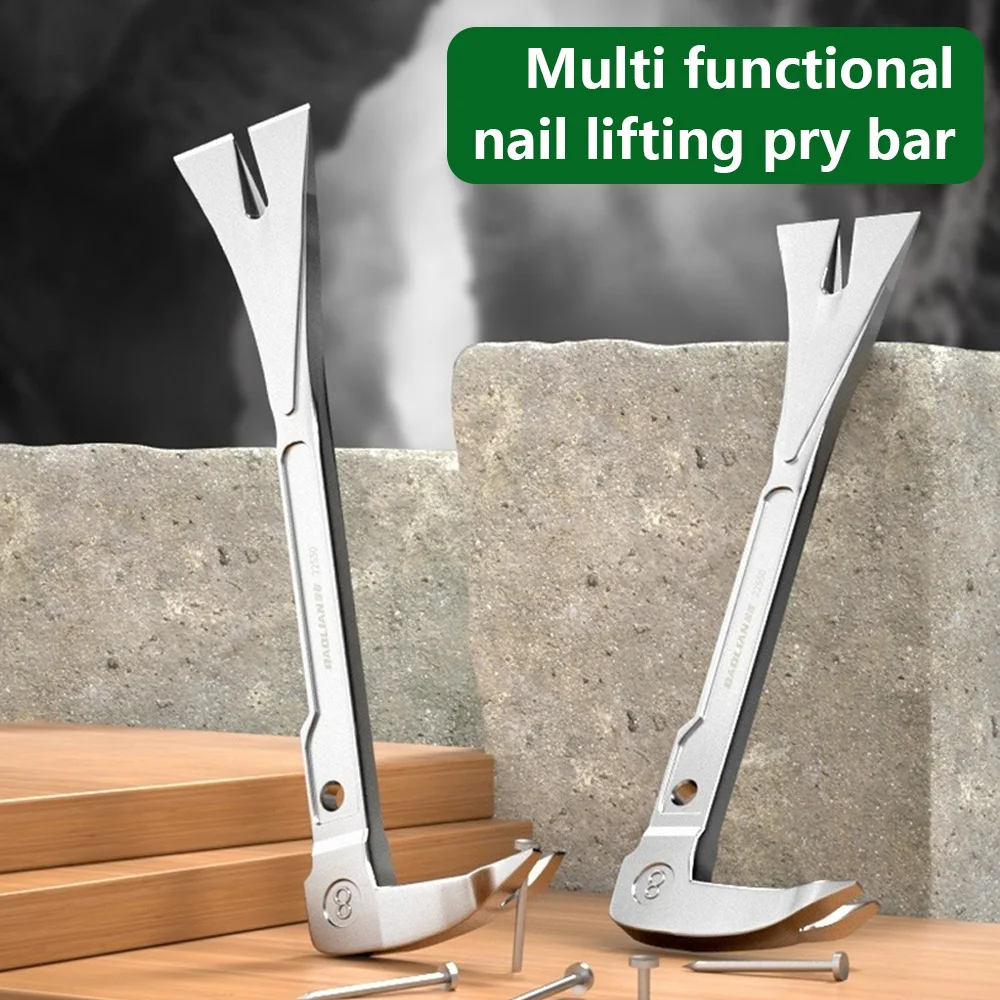 8/10/12 Inch Electroplated Rust Proof Widened Flat Chisel Nail Puller Household Woodworking Pry Bar Multi-purpose Tool