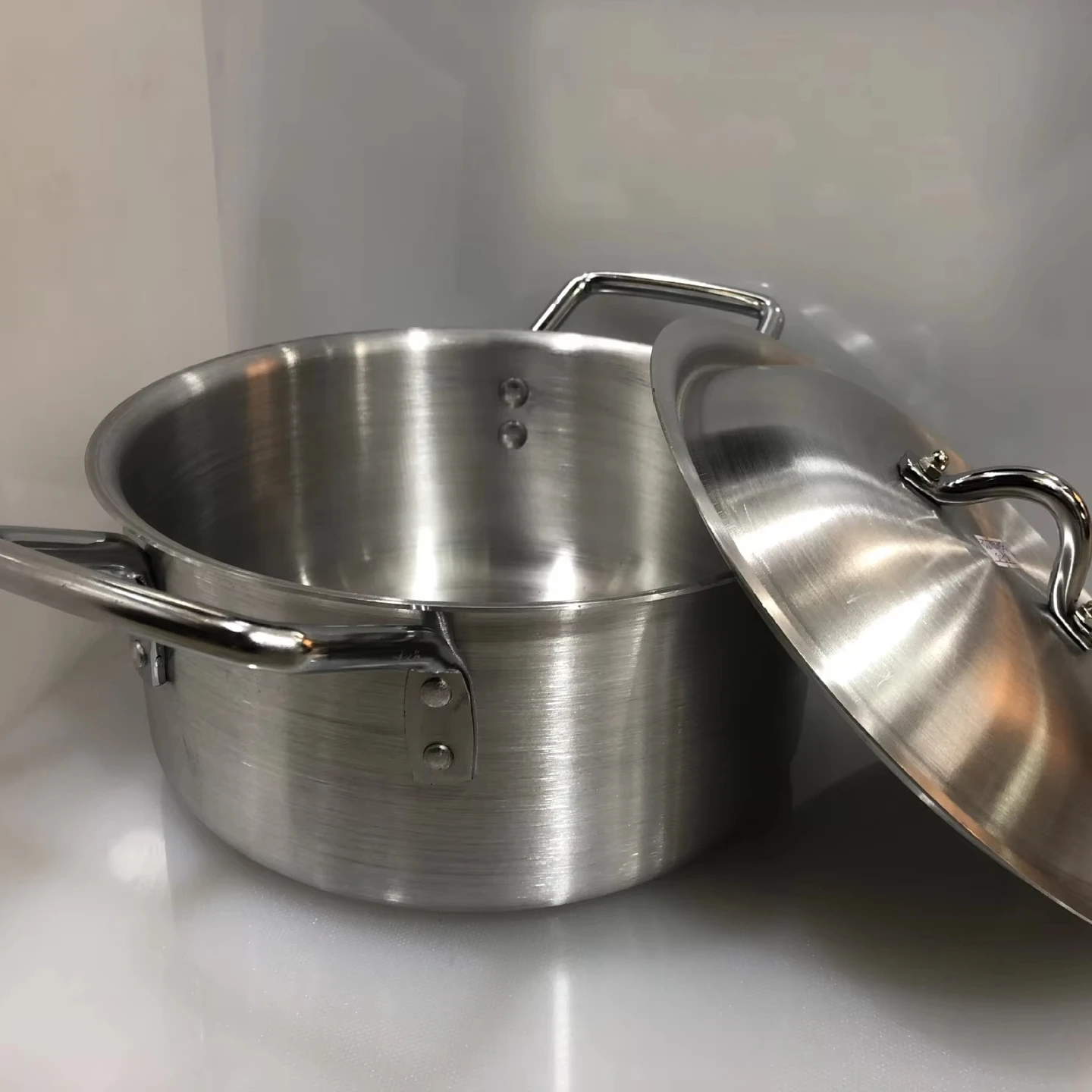 Home Use 5-Piece Pot Set 34+38+40+43+45CM Casserole Deep Fry Pan Aluminium Alloy Multi-Layer Base Non-Stick Eco-Friendly Oven