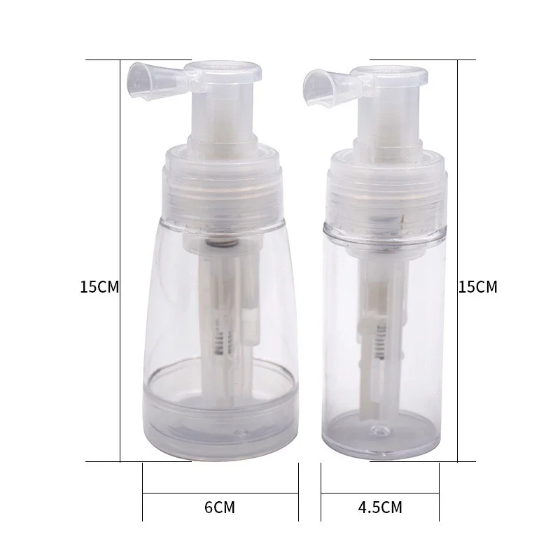 Protable Powder Spray Bottle Transparent Plastic Atomizer Bottle Empty Refilled Talcum Powder Bottle Hairdressing Makeup Tools