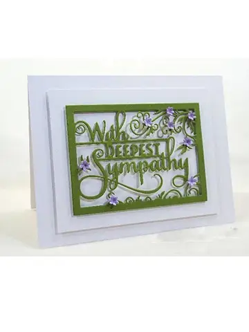 Металлические трафареты для скрапбукинга "With Deepest Sympathy Frame"
