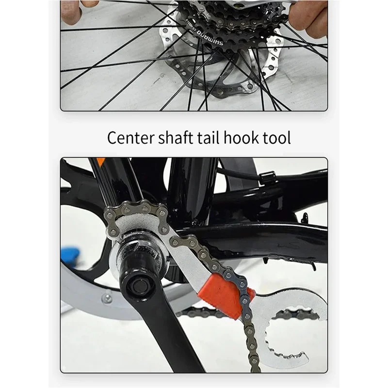 Bike Chain Whip Spanner – Flywheel & Cassette Removal Tool, Bottom Bracket Repair Wrench for Bicycle Maintenance view 6